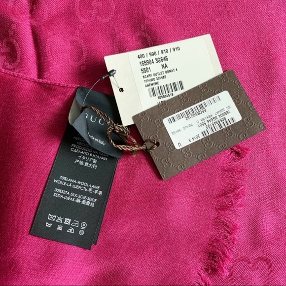 NWT Authentic Gucci Silk Wool Blend Long Scarf 🧣 - Picture 3 of 8